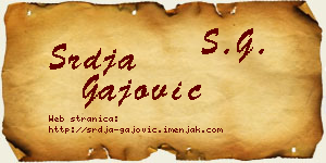 Srđa Gajović vizit kartica